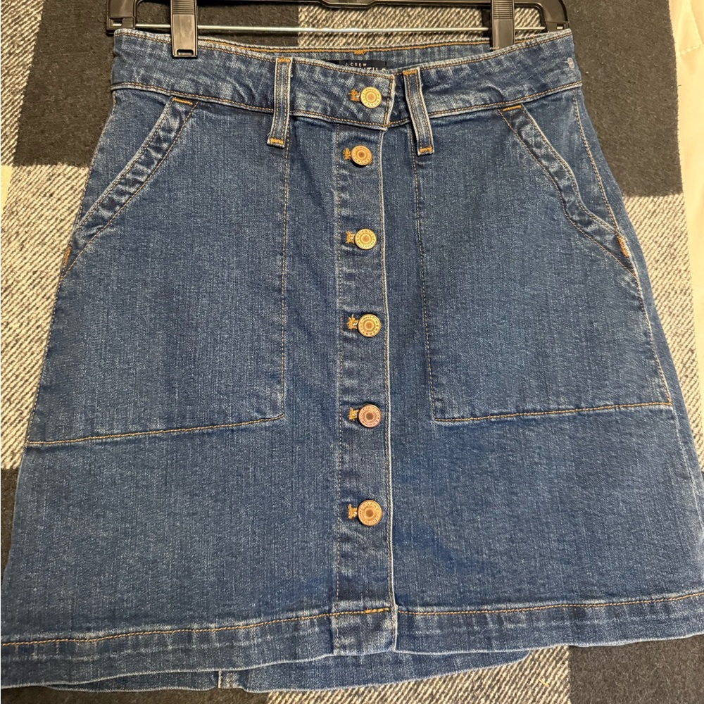 J. Crew Blue Denim A-Line Skirt